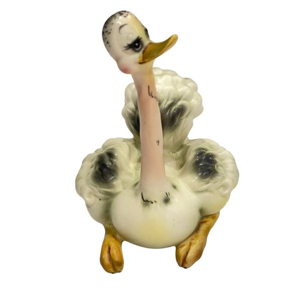 Vintage Josef Originals Mother Ostrich Figurine Japan Hand Painted Ceramic Bird - Picture 3 of 16